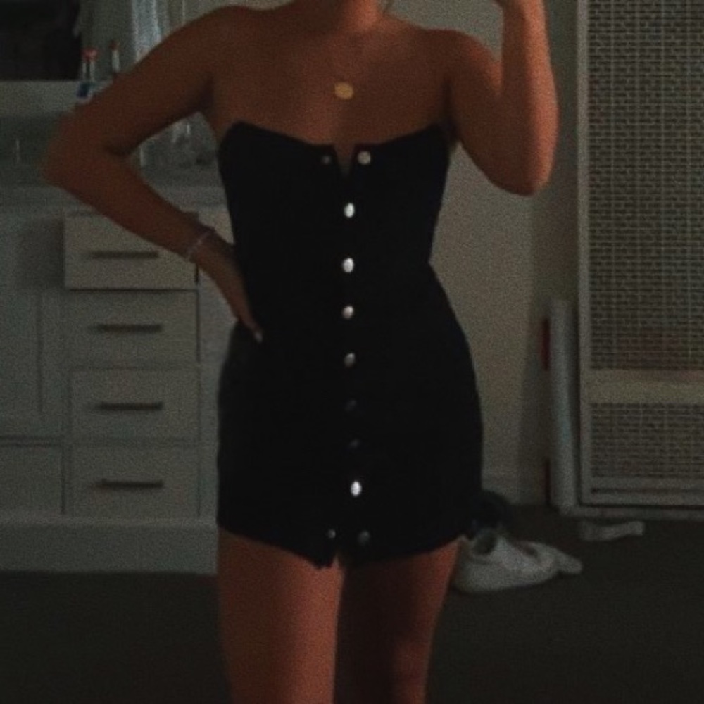 front snap dress - urban outfitters